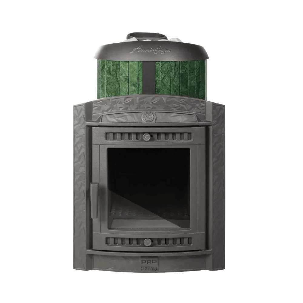 Печь банная "Атмосфера L КТТ" в ламелях "Верде Гватемала" наборный рисунок - 0min