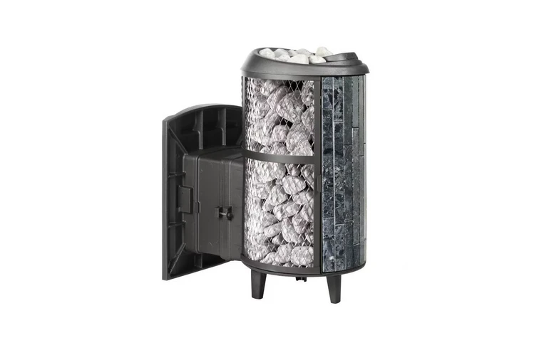 Печь банная "Атмосфера L" комбинированная сетка-ламель "Пироксенит"