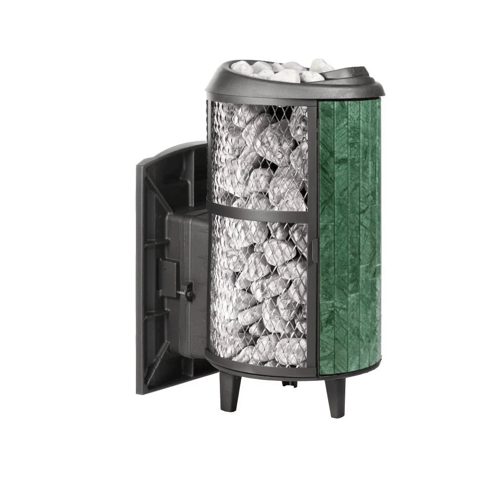 Печь банная "Атмосфера L КТТ" комбинированная сетка-ламель "Верде Гватемала" - 0min