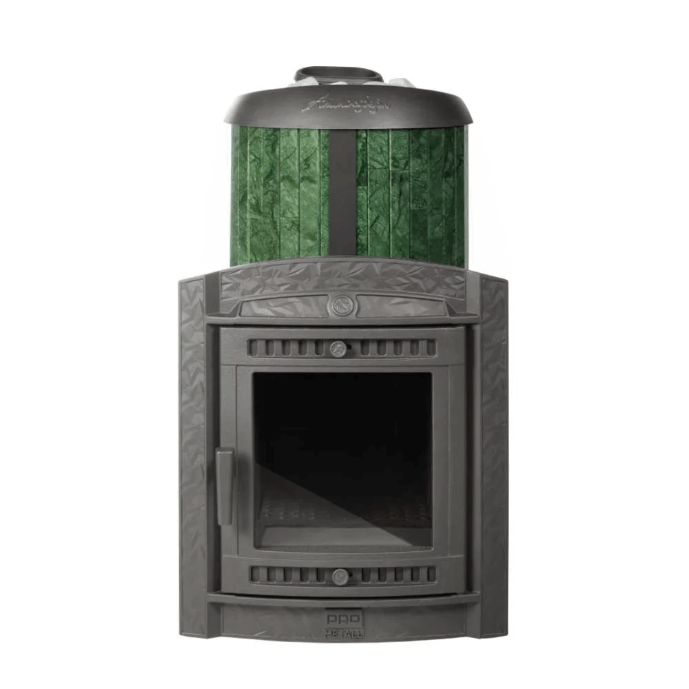 Печь банная "Атмосфера XL КТТ" в ламелях "Верде Гватемала" наборный рисунок - 0min