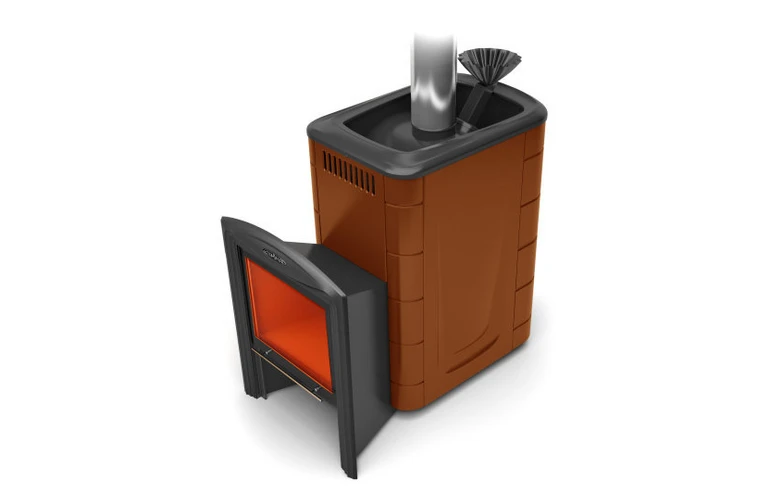 Печь для бани Термофор Гейзер 2014 Inox Витра ЗК терракота