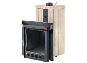 Печь для бани Ферингер Макси ПФ «Окаменевшее дерево» перенесенный рисунок