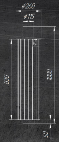 Дымоход-экономайзер Ферингер "Серый Велюр" наборный - 3min