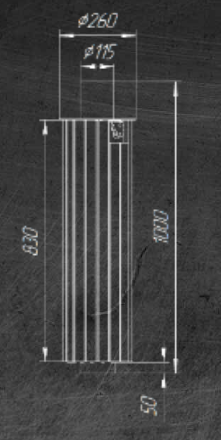 Дымоход-экономайзер Ферингер "Окаменевшее дерево" перенесённый рисунок - 8min