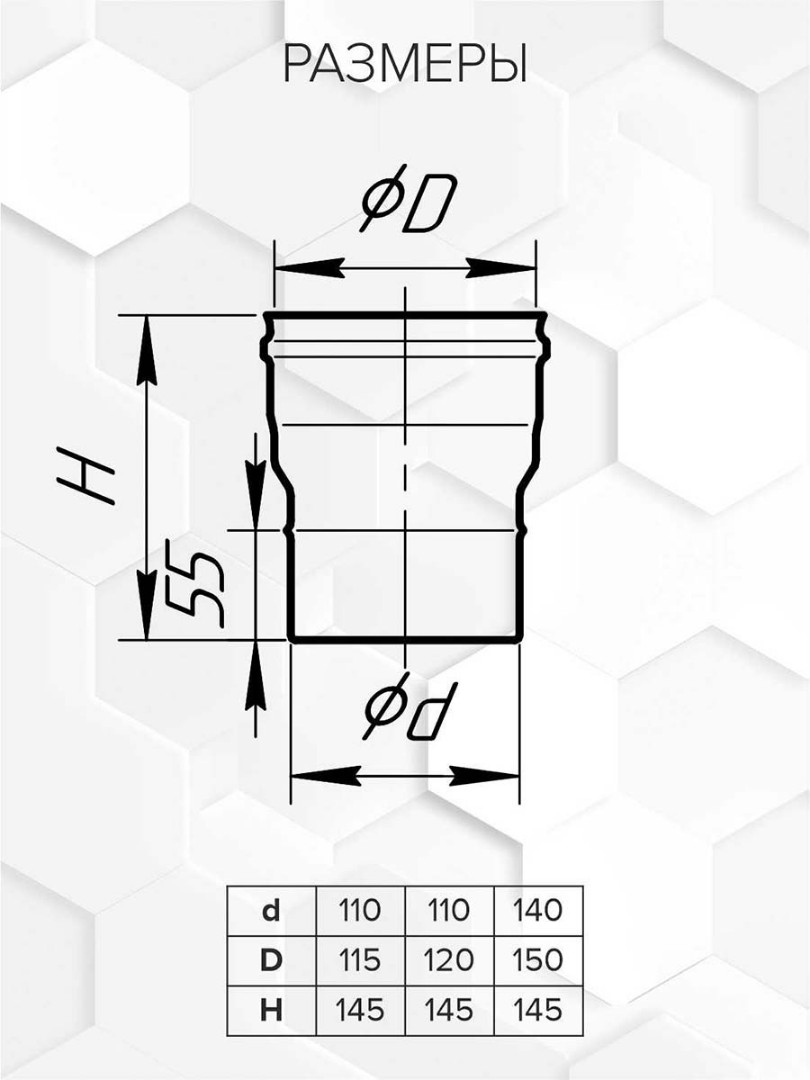 Craft HF-P переходник (316/0,8/эмаль) П100-М115 - 3min