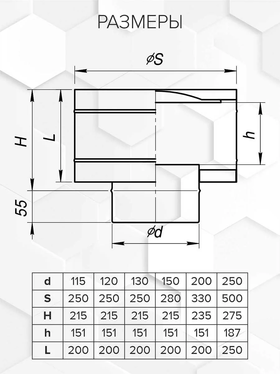 Craft HF-P дефлектор (316/0,8/эмаль) Ф115 - 1min