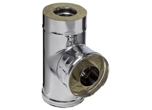 Ferrum Austenite HF сэндвич-тройник 90° (304/0,8мм + нерж.) Ф150х210