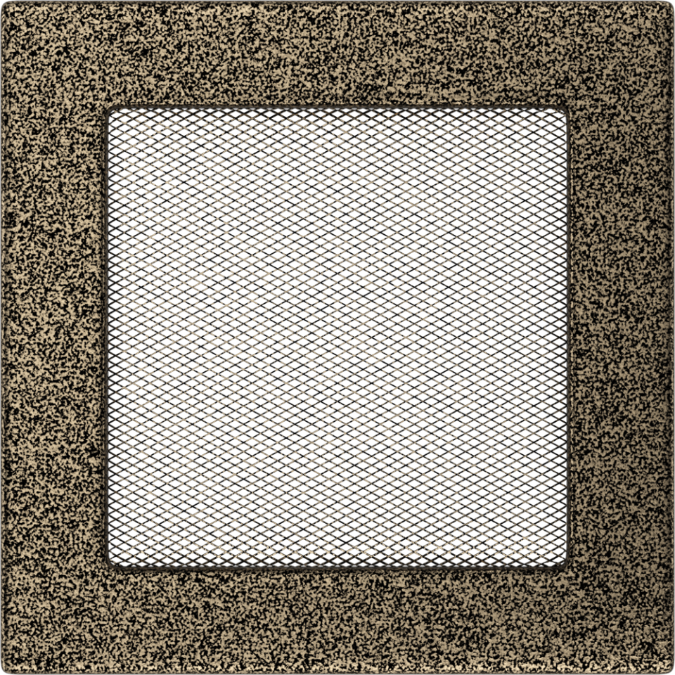 Решетка вентиляционная Чёрная-Латунь 17x17 - 0