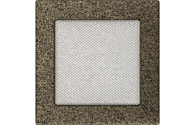 Решетка вентиляционная Чёрная-Латунь 17x17