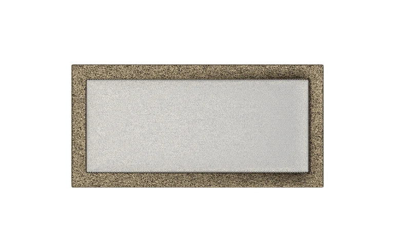 Решетка вентиляционная Чёрная-Латунь 22x45