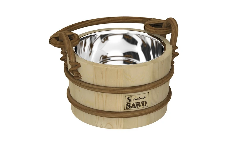 Ведро деревянное Sawo 321-MP (2 литра, со вставкой из нержавейки)
