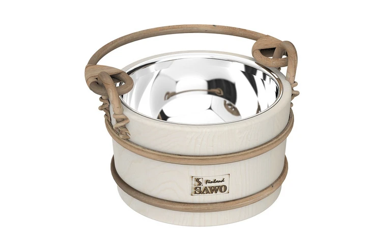 Ведро деревянное Sawo 341-MA (3 литра, со вставкой из нержавейки)