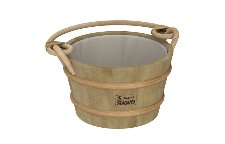 Ведро деревянное Sawo 341-D  (4 литра, с пластиковой вставкой)