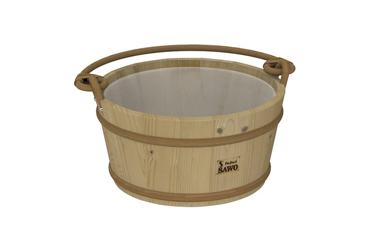 Ведро деревянное Sawo 300-HP  (9 литров, сo вставкой из нержавейки)