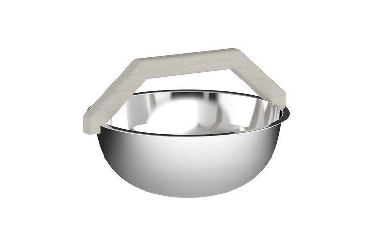 Шайка SAWO 376-MA (из нержавейки с деревянной ручкой, 4 литра )