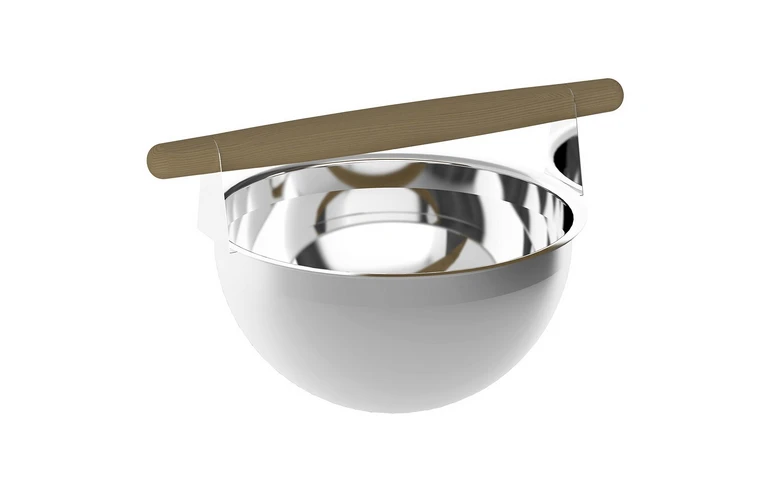 Ведро SAWO 375-MD (из нержавейки с деревянной ручкой, 5 литров )