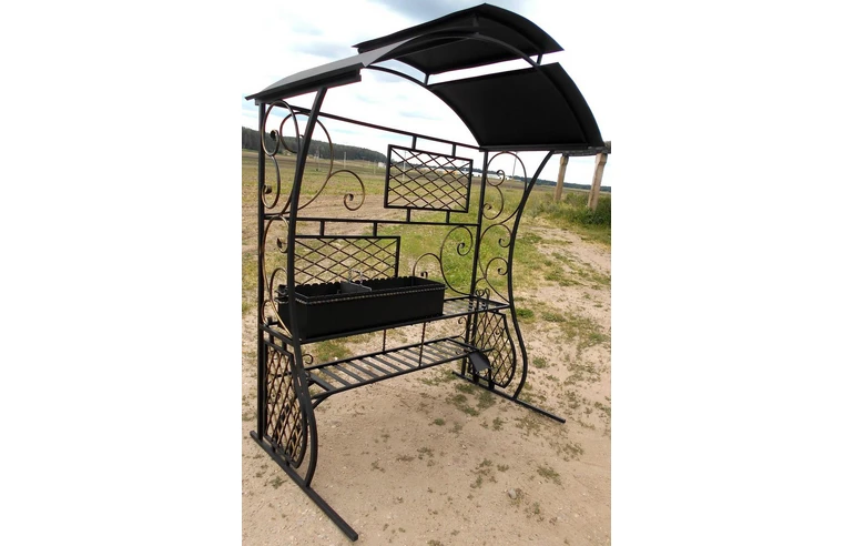 Мангал с крышей КР-15, сталь 5 мм