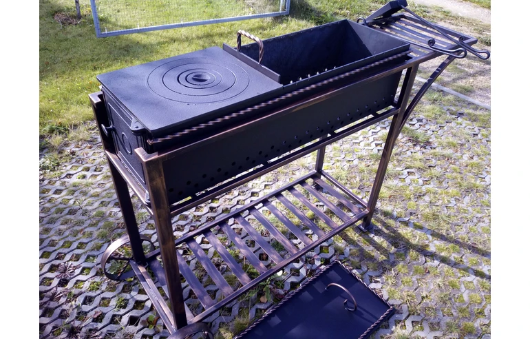 Мангал ПРОФИ-5 сталь 6 мм, длина 100 см