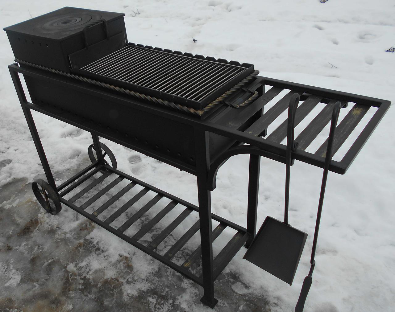 Мангал 3в1 "ПРОФИ-5-2", сталь 5 мм, длина 100 см - 0min