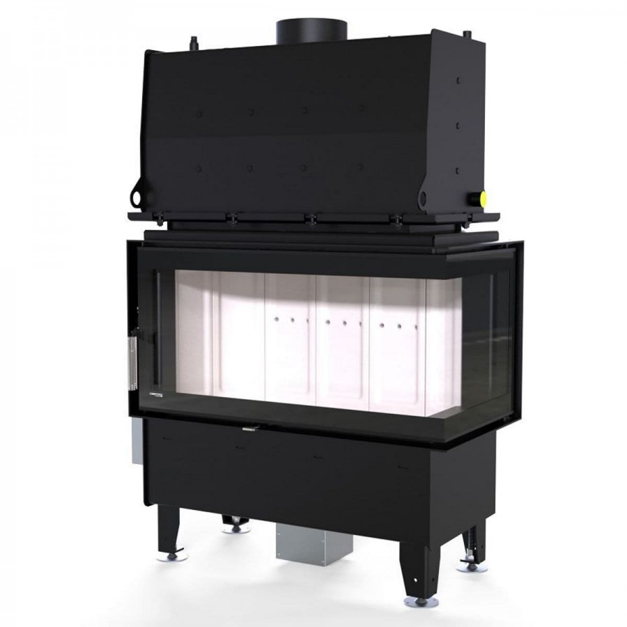 Каминная топка DEFRO HOME RIVA ME BP SHORT угловая с водным контуром - 0min