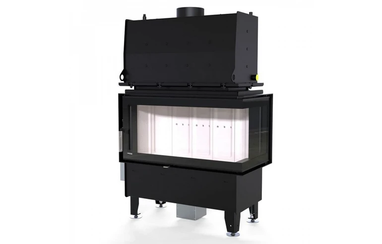 Каминная топка DEFRO HOME RIVA ME BP SHORT угловая с водным контуром