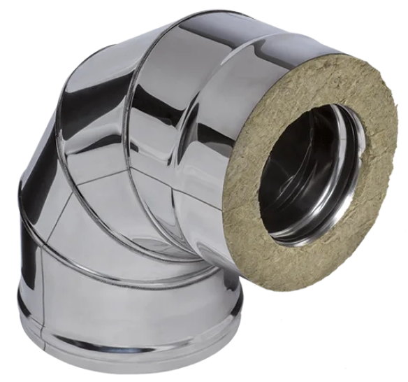 Ferrum HF сэндвич-колено 90° (430/0,8мм + нерж.) Ф130х200 - 0min