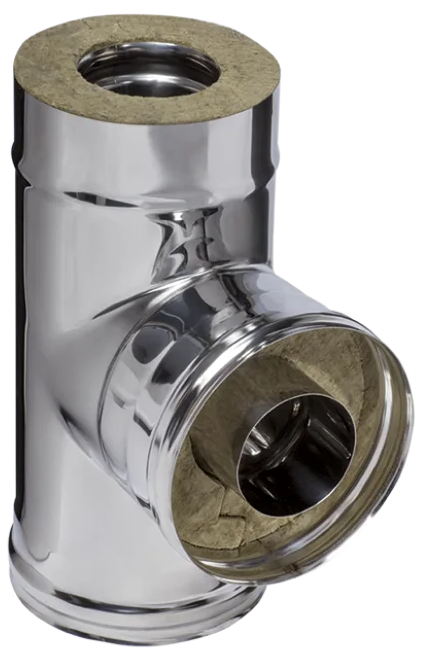 Ferrum HF сэндвич-тройник 90° (430/0,8мм + нерж.) Ф120х200 - 0min