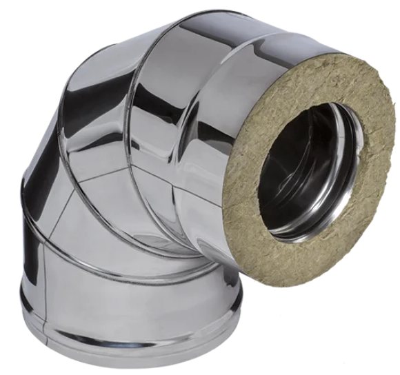 Ferrum HF сэндвич-колено 90° (430/0,8мм + нерж.) Ф150х250 - 0min