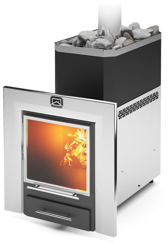 Печь для бани Теплодар Русь 18 ЛНЗП Профи Панорама - 0min